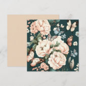 Botervliegen en bloemen kaart (Voorkant / Achterkant)