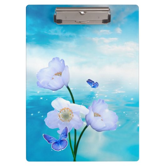 Botervliegen en bloemen klembord (Voorkant)