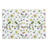 Botervliegen en bloemen kussensloop (Achterkant-Rechts)