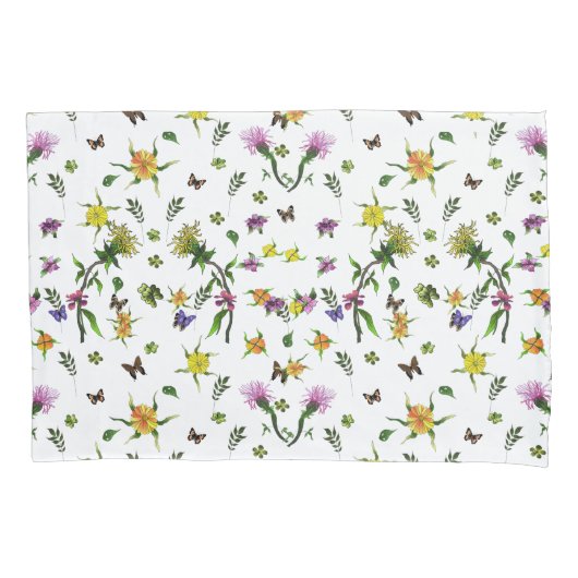 Botervliegen en bloemen kussensloop (Voorkant-Links)