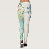 Botervliegen en bloemen leggings (Achterkant)
