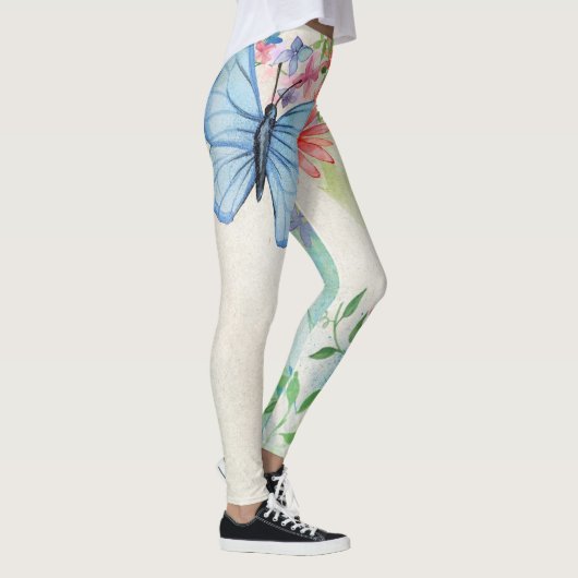 Botervliegen en bloemen leggings (Rechts)
