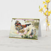 Botervliegen en bloemen Moederdag Kaart (Gele Bloem)