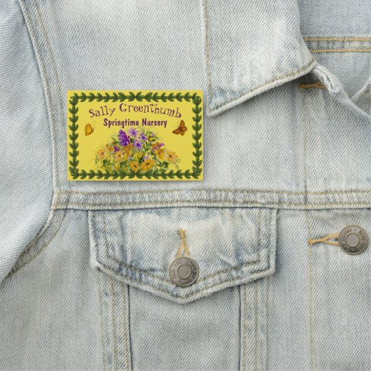 Botervliegen en bloemen naamplaatje (In situ)