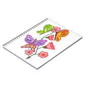 Botervliegen en bloemen notitieboek (Linkerzijde)