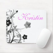 Botervliegen en bloemen, persoonlijke Muismat (Met muis)