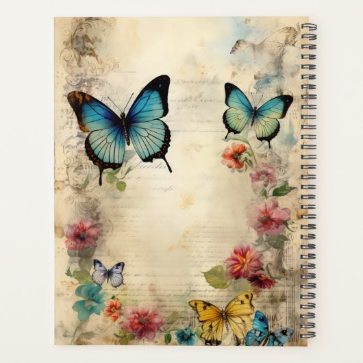 Botervliegen en bloemen planner (Achterkant)