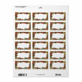 Botervliegen en bloemen  rand etiket (Full Sheet)