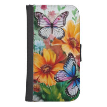 Botervliegen en bloemen