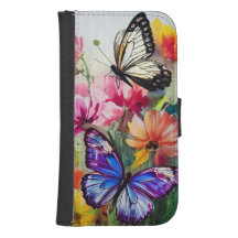 Botervliegen en bloemen