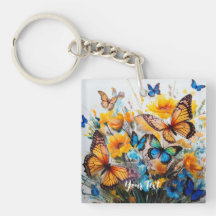 Botervliegen en bloemen