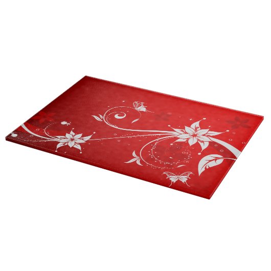 Botervliegen en bloemen snijplank (Hoek)