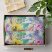 Botervliegen en bloemen tissuepapier (Geschenk)