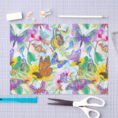 Botervliegen en bloemen tissuepapier (Craft)