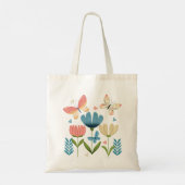 Botervliegen en bloemen tote bag (Achterkant)