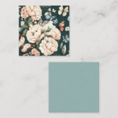 Botervliegen en bloemen vierkante visitekaartje (Voorkant / Achterkant)
