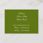 Botervliegen en bloemen visitekaartje (Achterkant)