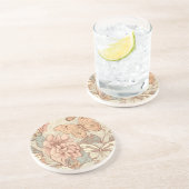 Botervliegen en bloemen zandsteen onderzetter (Zijkant)