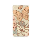 Botervliegen en bloespastel etiket (Voorkant)