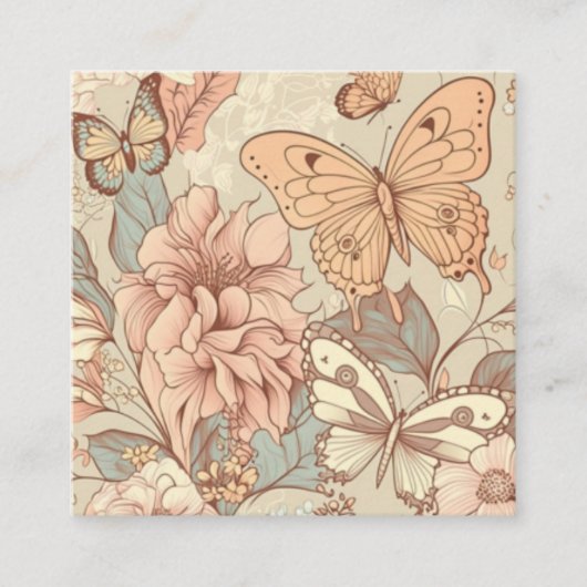 Botervliegen en bloespastel informatiekaartje (Voorkant)