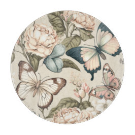 Botervliegen en bloespastel snijplank