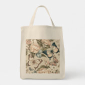 Botervliegen en bloespastel tote bag (Achterkant)