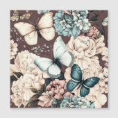 Botervliegen en bruine bloemen (Voorkant)