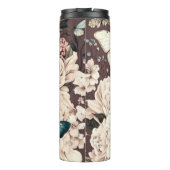 Botervliegen en bruine bloemen thermosbeker (Achterkant)