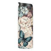 Botervliegen en bruine bloemen thermosbeker (Geroteerd rechts)