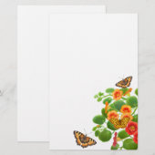 Botervliegen en katasturtiumvloeren, bakkerij briefpapier (Voorkant / Achterkant)