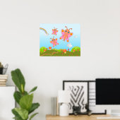 Botervliegen en paddenstoelen poster (Thuiskantoor)