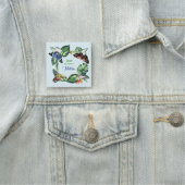 Botervliegen en Waterverf van tropische bladeren Naamplaatje (In situ)