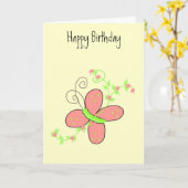 Botervliegen en wijnstokken Verlangde wijn Kaart (Gele Bloem)