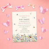 Botervliegen en Wildbloemen Baby shower begroting