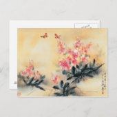 Botervliegen in de lente briefkaart (Voorkant / Achterkant)