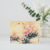 Botervliegen in de lente briefkaart (Staand voorkant)