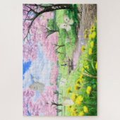 Botervliegen in de lente legpuzzel (Verticaal)