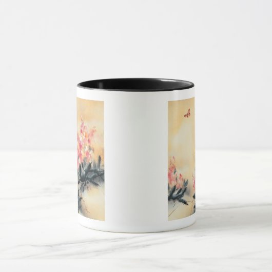 Botervliegen in de lente mok (Midden)