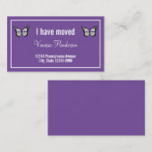 Botervliegen op Paarse aankondiging (Voorkant / Achterkant)