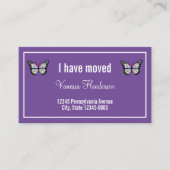 Botervliegen op Paarse aankondiging (Voorkant)