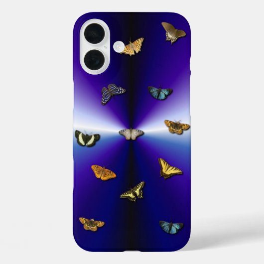 Botervliegen op paarse regenboog Case-Mate iPhone case (Achterkant)