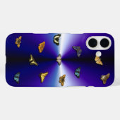Botervliegen op paarse regenboog Case-Mate iPhone case (Achterkant (horizontaal))