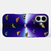 Botervliegen op paarse regenboog Case-Mate iPhone case (Achterkant (horizontaal))
