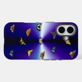 Botervliegen op paarse regenboog Case-Mate iPhone case (Achterkant (horizontaal))