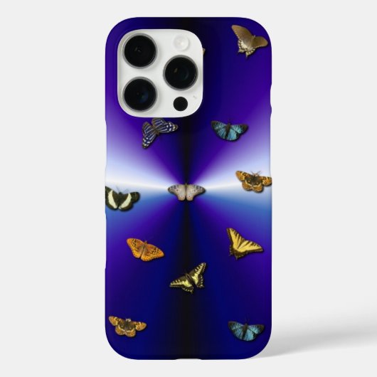 Botervliegen op paarse regenboog Case-Mate iPhone case (Achterkant)