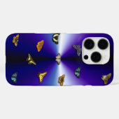 Botervliegen op paarse regenboog Case-Mate iPhone case (Achterkant (horizontaal))