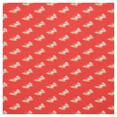 Botervliegen op rood stof (Swatch)