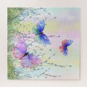 Botervliegen vliegen in Natuur Jigzaag Puzzle Spri Legpuzzel (Horizontaal)