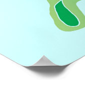 Botervliegenblauwvis Poster (Hoek)