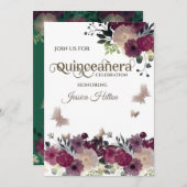 Botervliegenbloemtuin Quinceañera, groen Kaart (Voorkant / Achterkant)